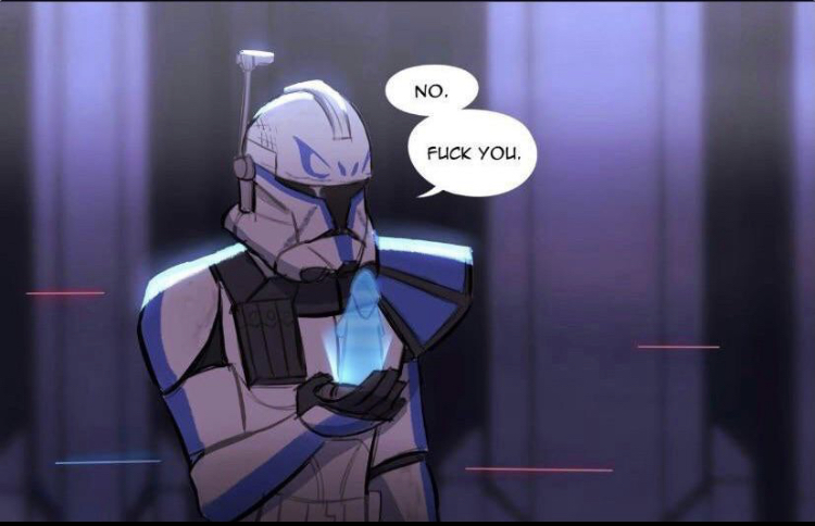 Clone trooper f you Blank Meme Template