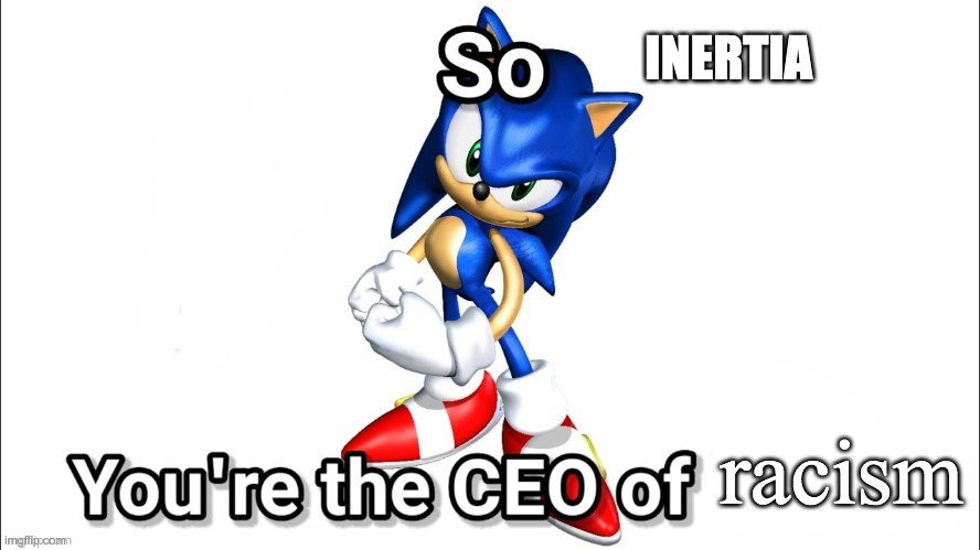 so you're the CEO of | INERTIA; racism | image tagged in so you're the ceo of | made w/ Imgflip meme maker