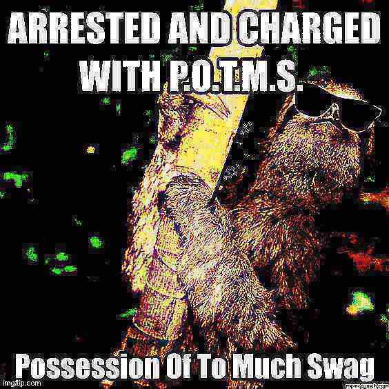 High Quality Sloth possession of too much swag deep-fried Blank Meme Template