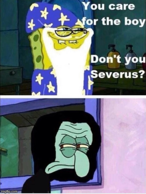 Don’t you squidward | image tagged in spongebob squarepants,harry potter | made w/ Imgflip meme maker