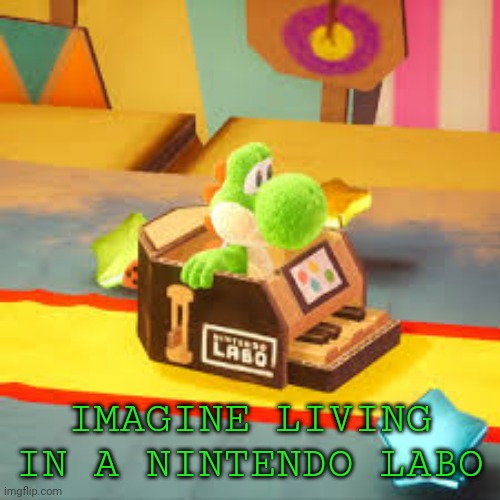 IMAGINE LIVING IN A NINTENDO LABO | made w/ Imgflip meme maker