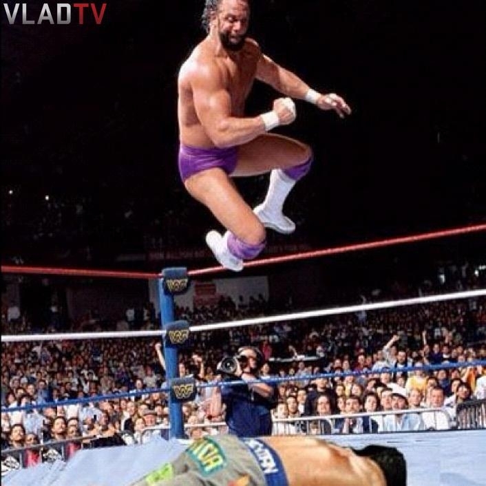 High Quality Randy Savage Elbow Drop Blank Meme Template