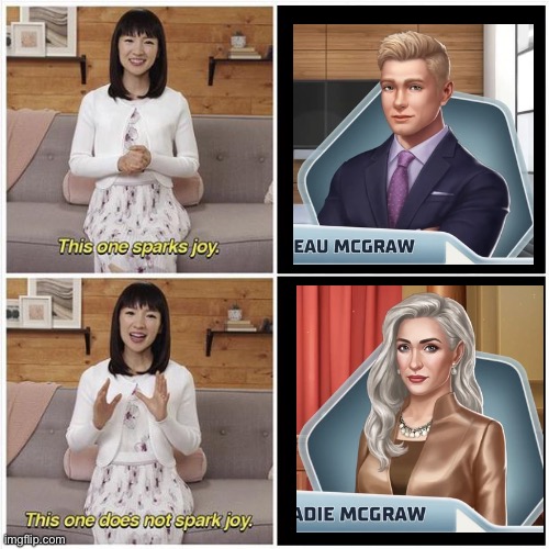 Laws of Attraction Chapter 14 | image tagged in marie kondo spark joy,choices,playchoices,choices stories you play,choicesgame,laws of attraction choices | made w/ Imgflip meme maker