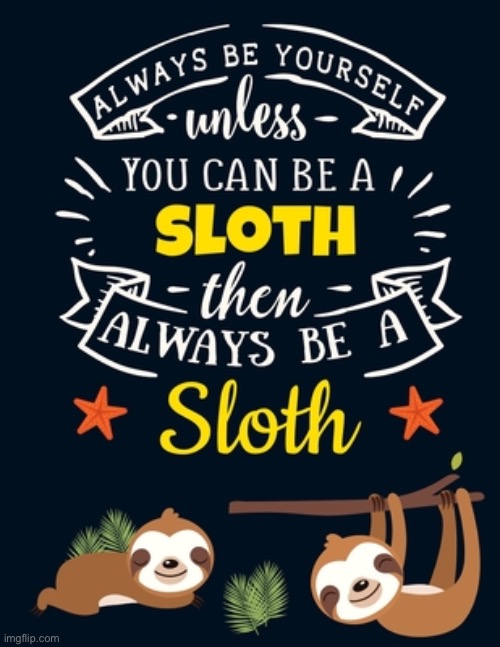 Sloth always be yourself | image tagged in sloth always be yourself | made w/ Imgflip meme maker