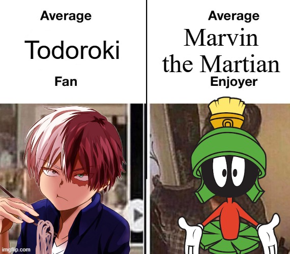 #MarvinGang | Marvin the Martian; Todoroki | image tagged in todoroki,marvin the martian,marvin gang | made w/ Imgflip meme maker