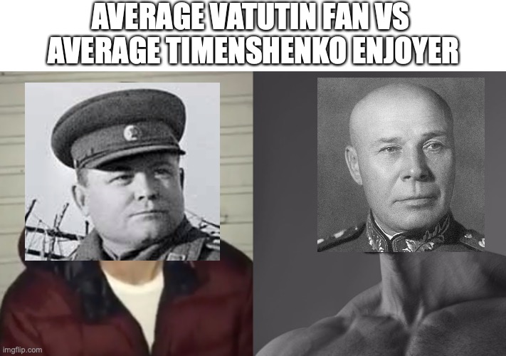 average fan vs average enjoyer | AVERAGE VATUTIN FAN VS  AVERAGE TIMENSHENKO ENJOYER | image tagged in average fan vs average enjoyer | made w/ Imgflip meme maker