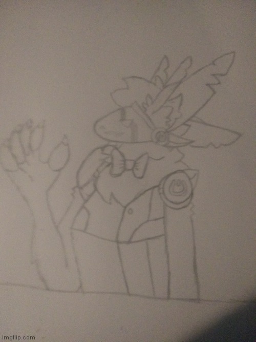 I am busy tring to draw my protogen fursona Elias. Here is b4 color. | made w/ Imgflip meme maker