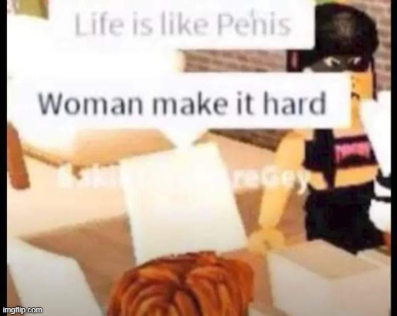 life is like penis, woman make it hard. Blank Meme Template