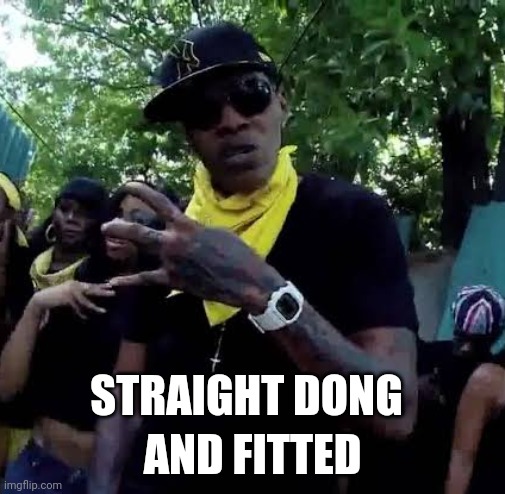 Straight Dong and fitted | AND FITTED; STRAIGHT DONG | image tagged in straight jeans and fitted,funny,gangsta,dance | made w/ Imgflip meme maker