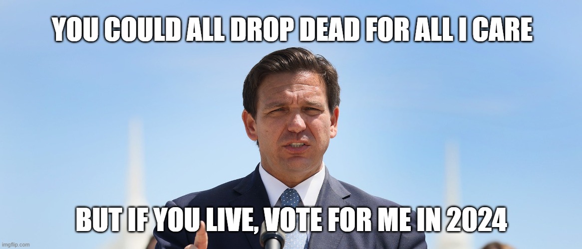 YOU COULD ALL DROP DEAD FOR ALL I CARE; BUT IF YOU LIVE, VOTE FOR ME IN 2024 | image tagged in governor,coronavirus | made w/ Imgflip meme maker