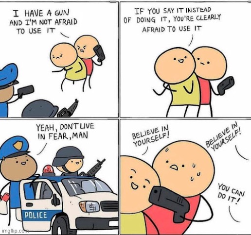 wot the frick is this | image tagged in comics/cartoons,guns,police,wtf,shoot,encouragement | made w/ Imgflip meme maker