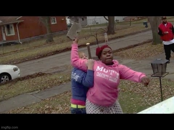 woman throwing brick | image tagged in woman throwing brick | made w/ Imgflip meme maker