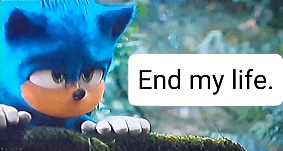 Sonicide | image tagged in sonic doesn't want to live | made w/ Imgflip meme maker