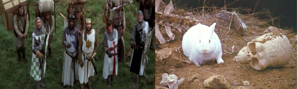 High Quality Monty python and the holy grail white rabbit Blank Meme Template