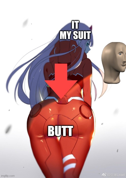 IT MY SUIT BUTT | image tagged in zero two butt | made w/ Imgflip meme maker