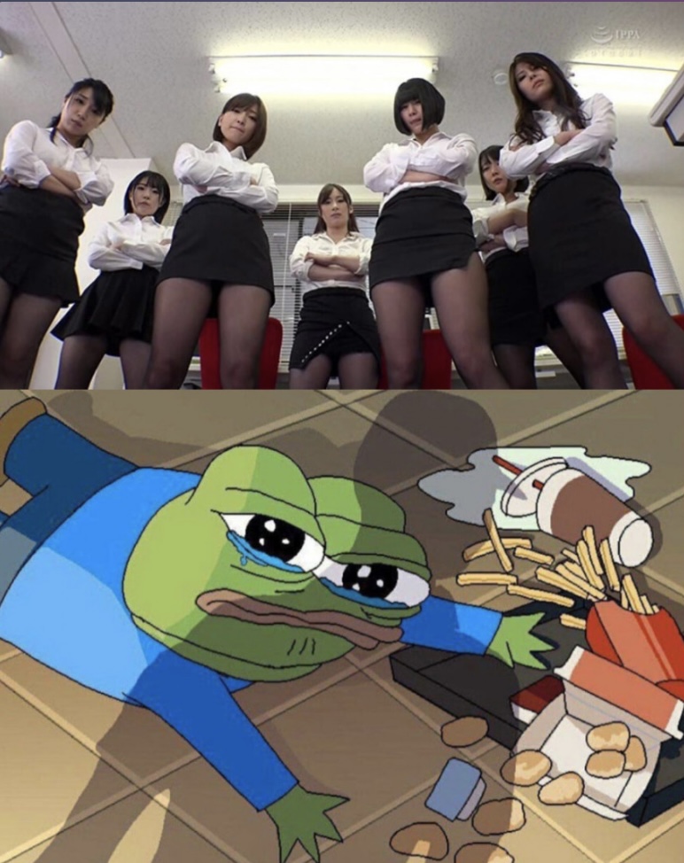 Pepe on floor Blank Meme Template