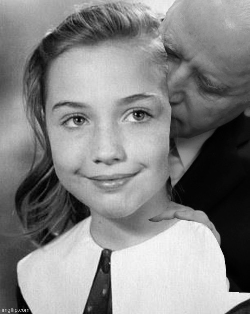 Joe Biden sniffing young Hillary Blank Meme Template