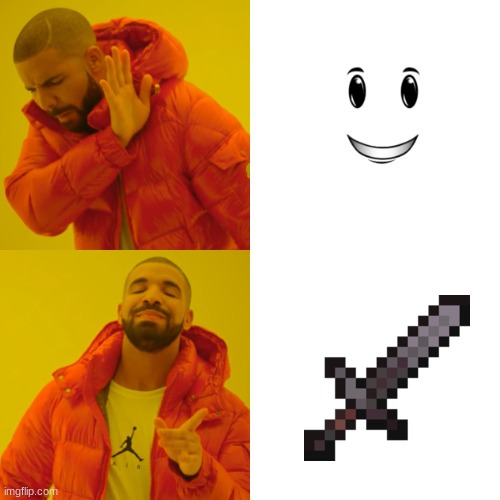 comment which one your favorite is. MC or rblx | image tagged in memes,drake hotline bling | made w/ Imgflip meme maker