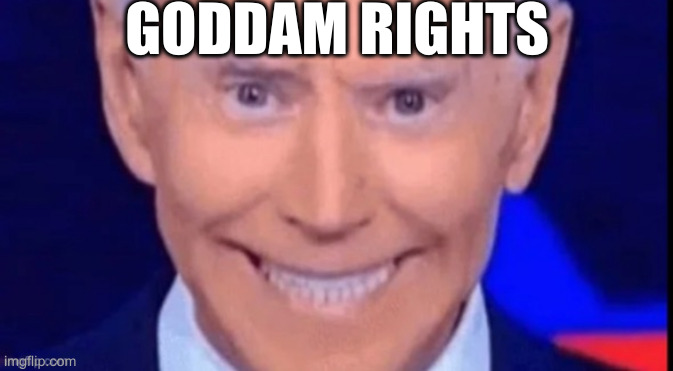 We need politicians to swear more | GODDAM RIGHTS | image tagged in i said dont squeeze the charmin | made w/ Imgflip meme maker