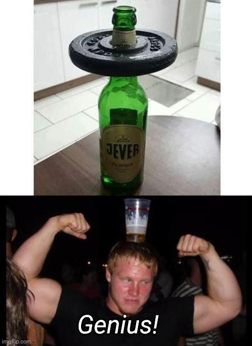 Drink your way to muscles | Genius! | image tagged in bodybuilder,alcohol,beer,gym weights,funny memes | made w/ Imgflip meme maker