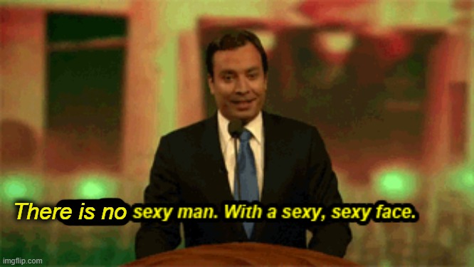 He's a sexy sexy man | There is no | image tagged in he's a sexy sexy man | made w/ Imgflip meme maker