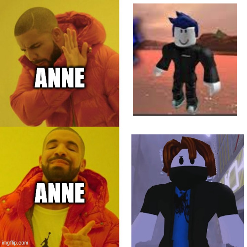 What Anne likes: | ANNE; ANNE | image tagged in drake blank | made w/ Imgflip meme maker