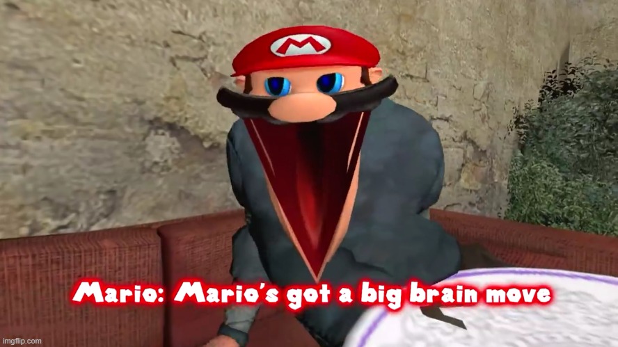 New template | image tagged in mario's got a big brain move | made w/ Imgflip meme maker