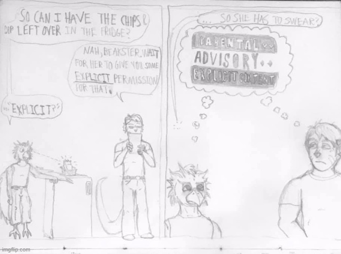 Explicit Permission | image tagged in anthro,furry,original character,comics/cartoons,coworkers | made w/ Imgflip meme maker