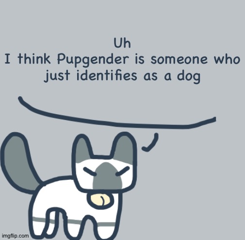 For some reason some people on another website identifies as it | Uh
I think Pupgender is someone who just identifies as a dog | image tagged in cat | made w/ Imgflip meme maker