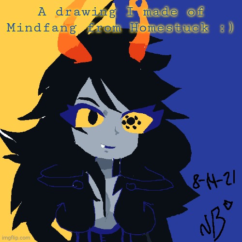 Mindfang drawing | A drawing I made of Mindfang from Homestuck :) | image tagged in homestuck,art | made w/ Imgflip meme maker