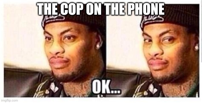 Um..ok | THE COP ON THE PHONE | image tagged in um ok | made w/ Imgflip meme maker