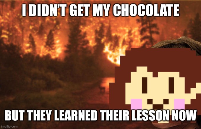 I DIDN’T GET MY CHOCOLATE; BUT THEY LEARNED THEIR LESSON NOW | made w/ Imgflip meme maker