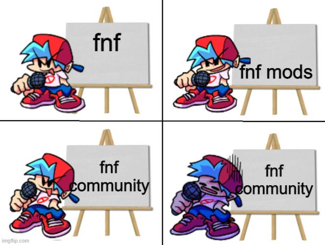 the bf's plan | fnf mods; fnf; fnf community; fnf community | image tagged in the bf's plan | made w/ Imgflip meme maker