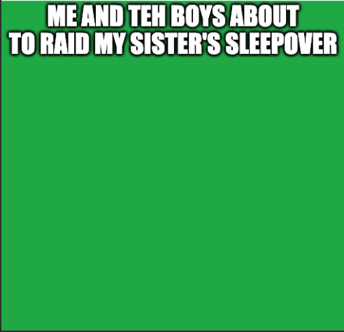 High Quality Me and the boys about to raid my sister's sleep over Blank Meme Template