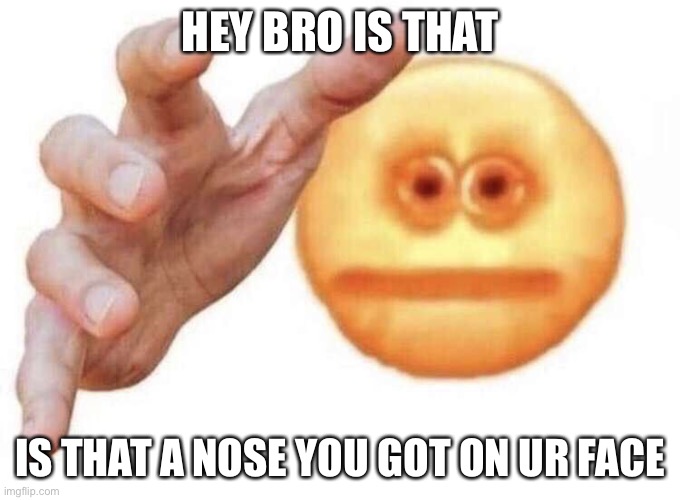 got yer nose |  HEY BRO IS THAT; IS THAT A NOSE YOU GOT ON UR FACE | image tagged in vibe check | made w/ Imgflip meme maker