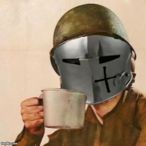 Coffee Crusader | image tagged in coffee crusader | made w/ Imgflip meme maker