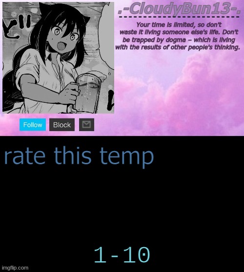 Cloudy's Tempo :P | rate this temp; 1-10 | image tagged in cloudy's tempo p | made w/ Imgflip meme maker