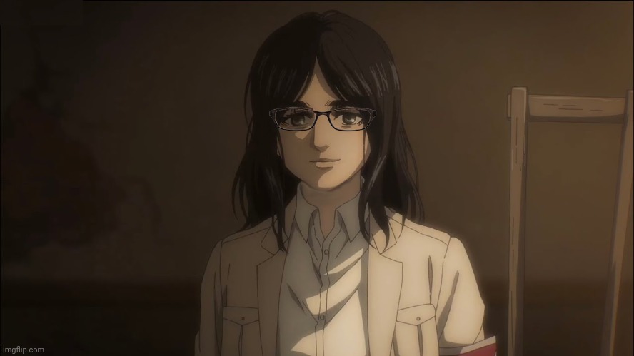 Pieck With Glasses. | made w/ Imgflip meme maker