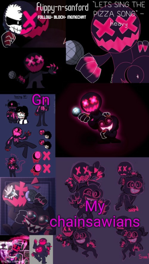 Corrupted skin n pump made by some goth bird simp | Gn; My chainsawians | image tagged in corrupted skin n pump made by some goth bird simp | made w/ Imgflip meme maker