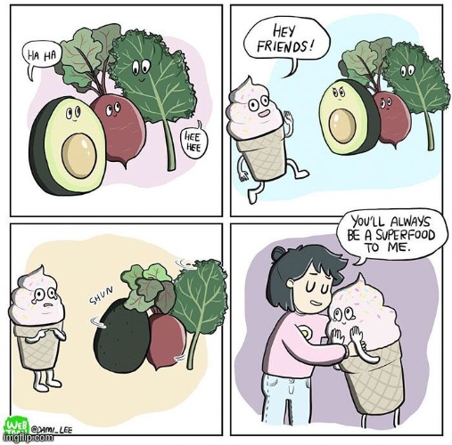 image tagged in comic,ice cream,vegetables | made w/ Imgflip meme maker