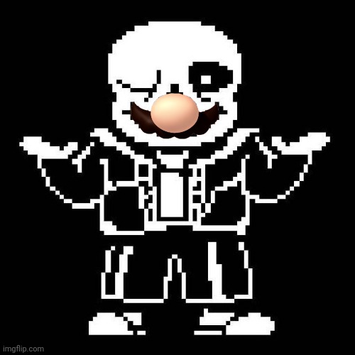 Sans with mario mustache | image tagged in sans undertale | made w/ Imgflip meme maker