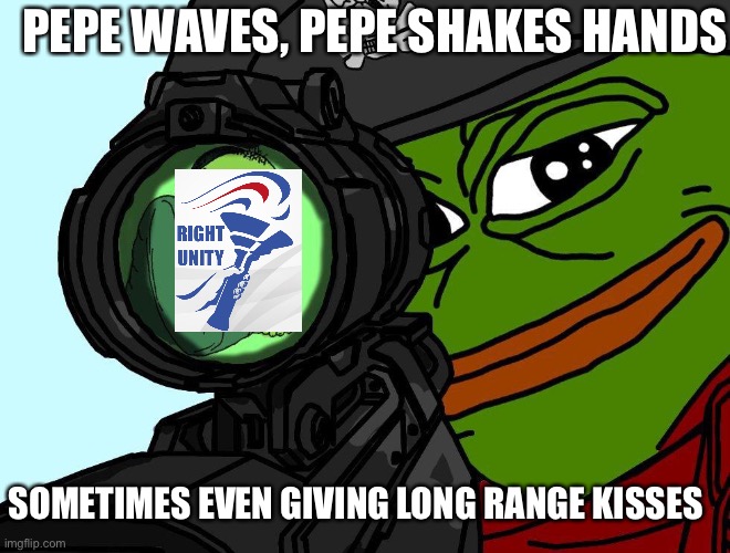 Pepe party likes to paint the walls | PEPE WAVES, PEPE SHAKES HANDS; SOMETIMES EVEN GIVING LONG RANGE KISSES | image tagged in pepe party | made w/ Imgflip meme maker