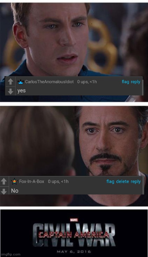Marvel Civil War 1 | image tagged in memes,marvel civil war 1 | made w/ Imgflip meme maker