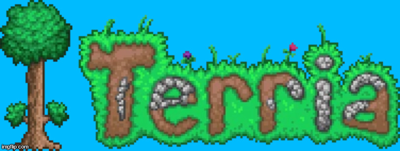 Quick edit I made because my friend misspelled Terraria | image tagged in terraria,logo,edit,photoshop,video games | made w/ Imgflip meme maker