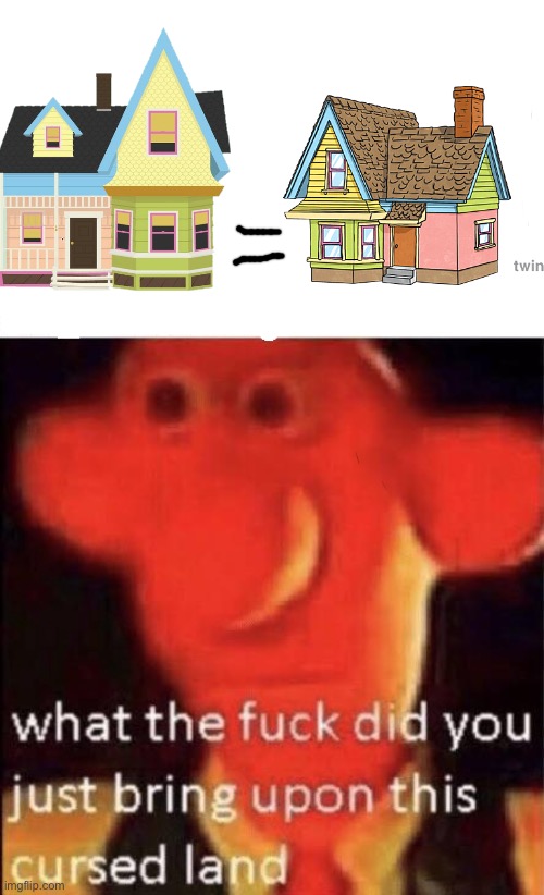 Wallace cursed land | image tagged in wallace cursed land,pixar,up | made w/ Imgflip meme maker