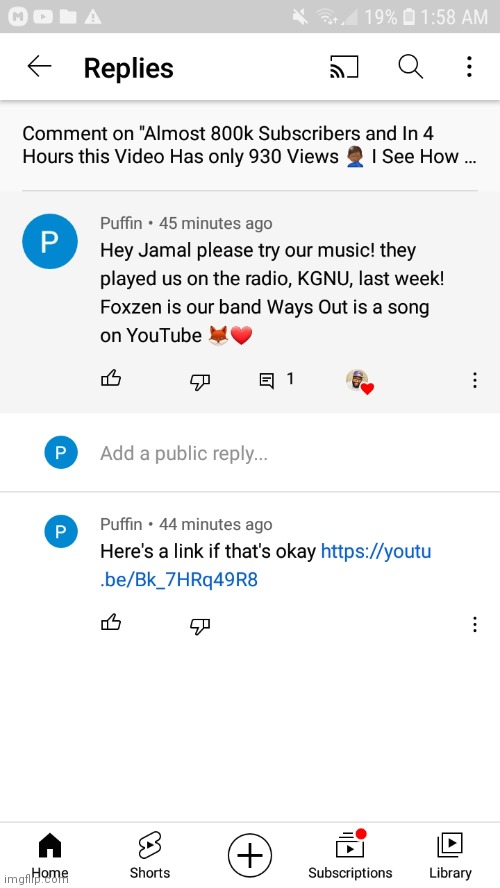 Jamel AKA Jamal loved my comment | image tagged in jamel aka jamal foxzen,music | made w/ Imgflip meme maker