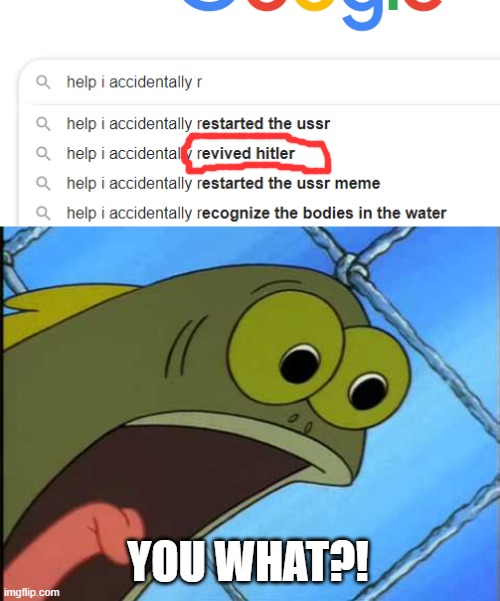 U WOT M8?! |  YOU WHAT?! | image tagged in you what,spongebob yelling,memes,funny,google,help i accidentally | made w/ Imgflip meme maker