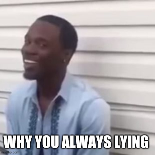 Why you always lying | WHY YOU ALWAYS LYING | image tagged in why you always lying | made w/ Imgflip meme maker