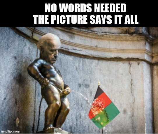 Special thanks to Ross09ya | NO WORDS NEEDED THE PICTURE SAYS IT ALL | image tagged in biden peeing statue | made w/ Imgflip meme maker