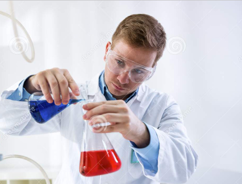 High Quality Scientist mixing chemicals Blank Meme Template
